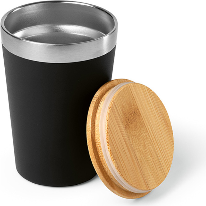 Don Travel Cup rSS and Bamboo lid 400ml. Double wall