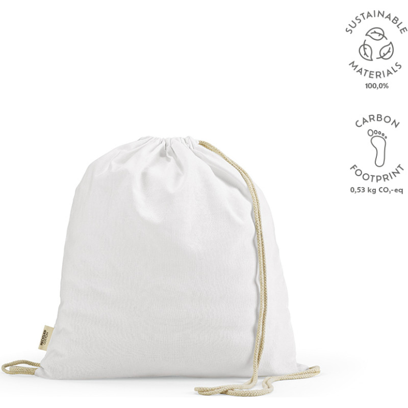 Lhotse Drawstring Bag rCotton 140gsm. rCotton Rope Straps