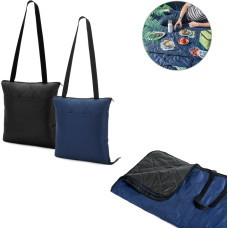 GRADY. Foldable picnic blanket in rPET and PEVA / Black