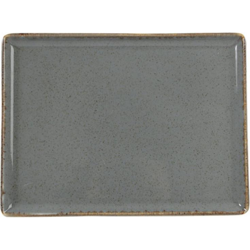 Porland SEASONS tum&scaron;i pelēks taisnstūrveida &scaron;ķīvis 35X25cm, Porland