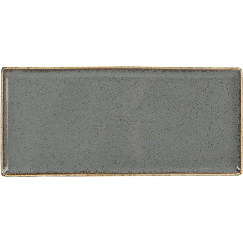 Porland SEASONS tumši pelēks taisntūrveida šķīvis 36x15cm, Porland