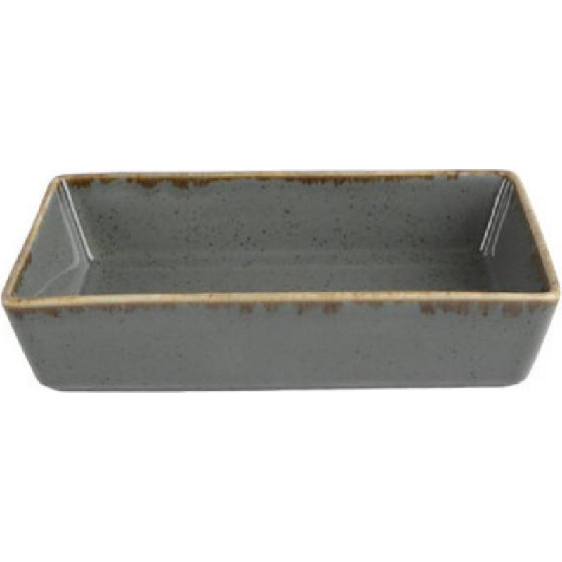 Porland SEASONS tum&scaron;i pelēks taisnstūrveida &scaron;ķīvis ar malām 16x11cm, Porland