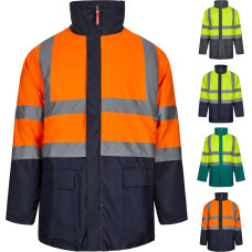 Velilla VL JUNO. Two-tone 4-in-1 parka (180g/m²), in polyester (100%) with PU coating / Green / Yellow