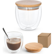 ECUADOR M. Borosilicate glass travel cup 250 mL / Natural
