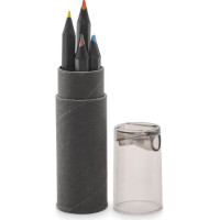 6 black colouring pencils