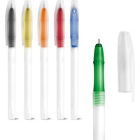 LUCY. PP ball pen with coloured nose cone