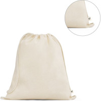 BELIZE. 100% organic cotton drawstring bag (140 g/m²)