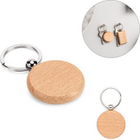 STEWIE ROUND. Round keyring in beech wood