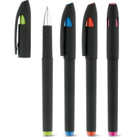 SPACIAL. Soft touch ball pen with ABS cap and clip