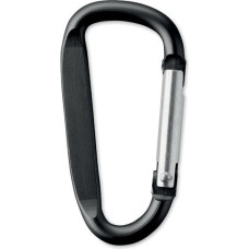 Carabiner clip in aluminium.