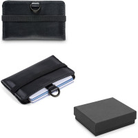 ORVYN. Leather wallet with RFID blocking for 10 cards