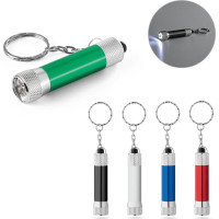 RE-LERGAN. Aluminium keyring (92% recycled) with 3-light LED torch