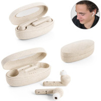 FOURIER. Wireless earphones with 3-hour battery life in wheat straw fibre and PP