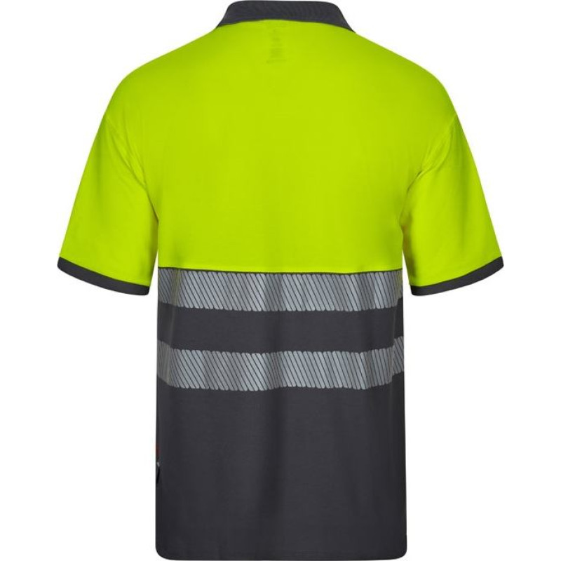 Velilla VL ACHELOUS. Two-tone piqué polo shirt (150g/m²) with short sleeves, in cotton (55%) and polyester (45%)