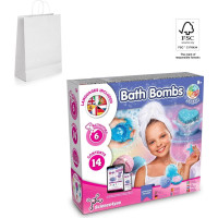 Science4You Bath Bombs Kit II. Educational toy supplied with a kraft paper gift bag (90 g/m&sup2;), made from FSC&trade; certified material and other controlled materials