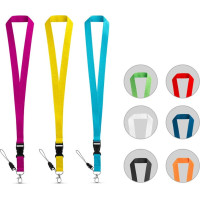 ANQUETIL. Polyester lanyard with metal carabiner