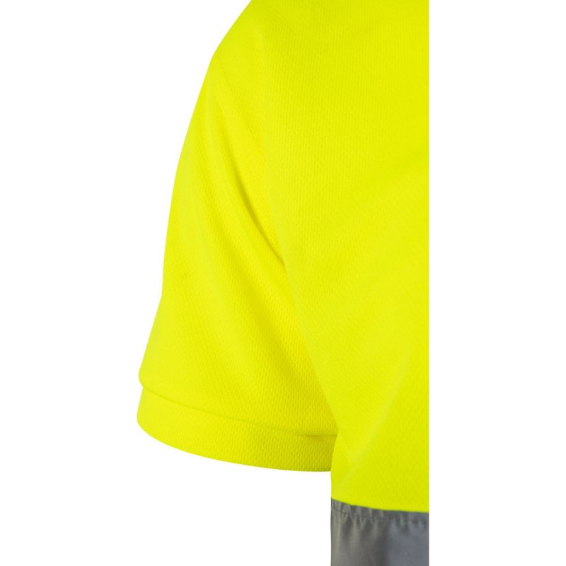 Velilla VL CUPID. Two-tone bird-eye polo shirt (160g/m²) with short sleeves, in polyester (100%)
