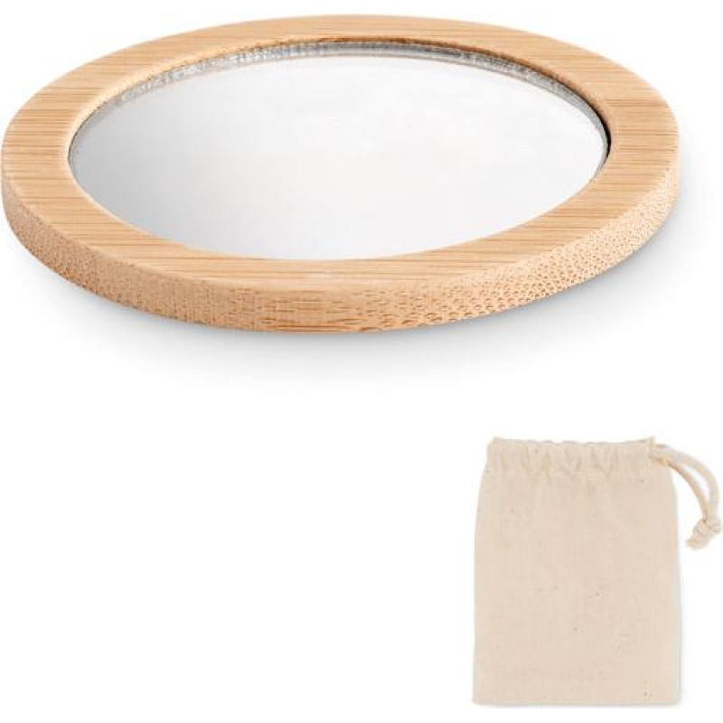 Bamboo make-up mirror