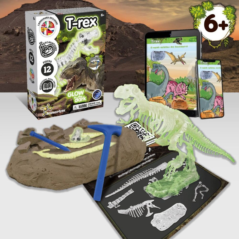 Science4You Fossil Excavation Kit IV. Educational game supplied with a non-woven gift bag (80 g/m²)