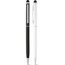 ZOE BK. Ball pen with touch tip in aluminium