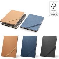 HUXLEY. A5 notebook with hard cover, made from water-resistant paper, and lined pages made from FSC™-certified material and other controlled materials