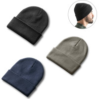 CARL. Recycled polyester (100% rPET) double-layered soft knit unisex beanie