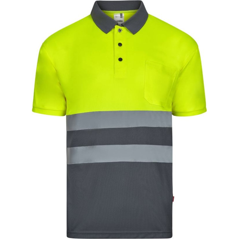 Velilla VL FORTUNA. Bird-eye polo shirt (140g/m²) with short sleeves, in polyester (100%)
