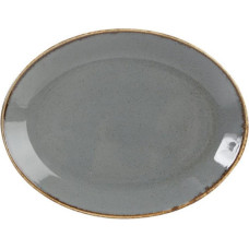 Porland SEASONS tum&scaron;i pelēks ovāls &scaron;ķīvis 30cm, Porland