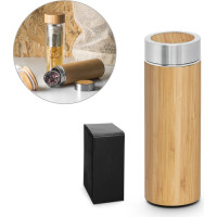 NATUREL. Bamboo and stainless steel (90% recycled) thermal bottle 430 mL