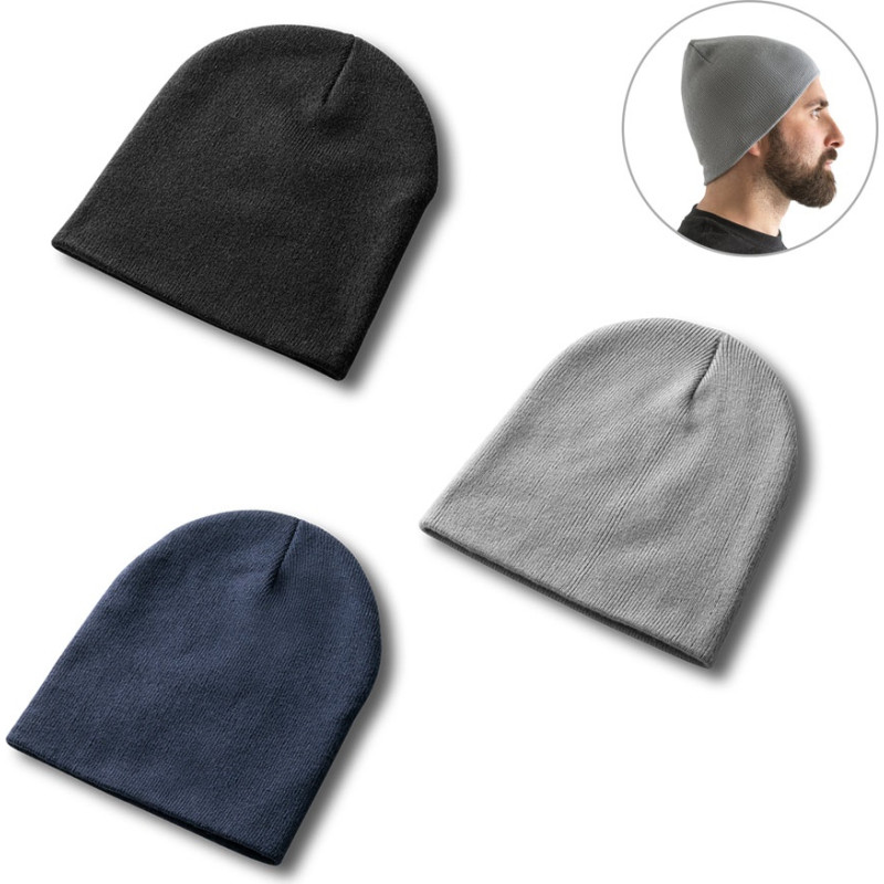 HAWK. Recycled polyester (100% rPET) Unisex Beanie / Black