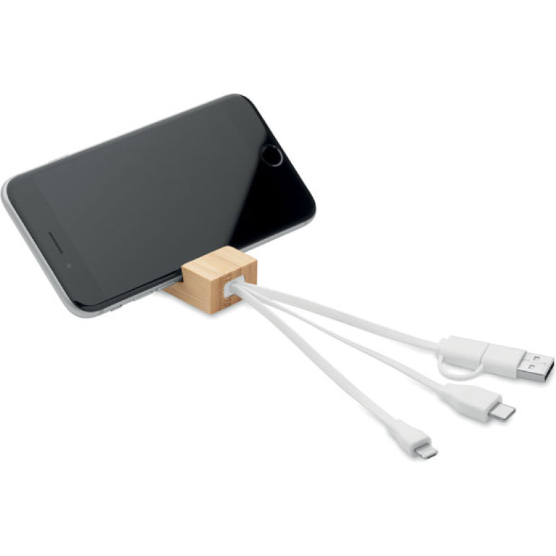 Bamboo key ring and stand