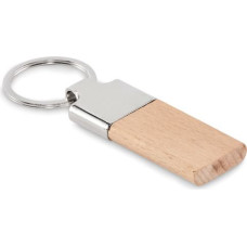 Key ring with rubber wood