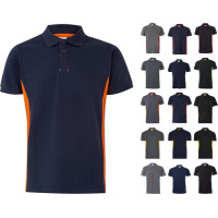 Velilla VL SUPAY. Two-tone piqu&eacute; polo shirt (180g/m&sup2;), short sleeve, in cotton (60%) and polyester (40%)