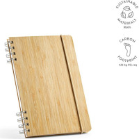 Dante A5 Notebook Bamboo cover. 70gsm Recycled 196 pages