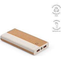 Archimedes Powerbank aus Kork und Weizenstroh mit 10000 mAh. 15 W