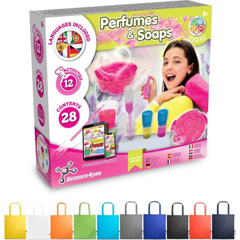 Science4You Perfume & Soap Factory Kit V. Educational game supplied with a 190T folding gift bag