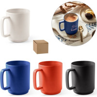 MIGHTY. Ceramic mug with cylindrical body 330 mL