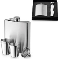 NOVAK. Stainless steel bottle and glasses set 200 mL