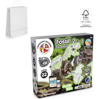 Science4You 2 in 1 Fossil Excavation Kit II. Educational game supplied with a kraft paper gift bag (90 g/m&sup2;), made from FSC&trade; certified material and other controlled materials