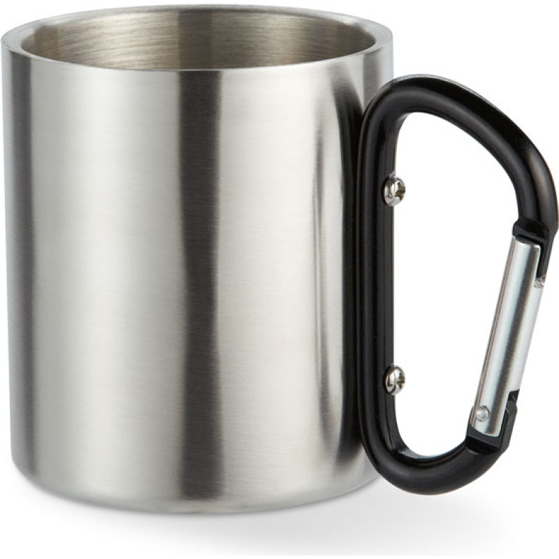 Metal mug & carabiner handle