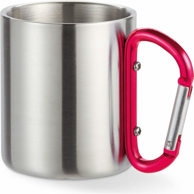 Metal mug & carabiner handle