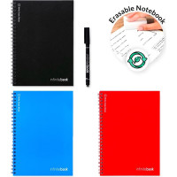 Infinitebook PLAIN A5. A5 Infinitebook with flexible cover and 15 plain whiteboard pages