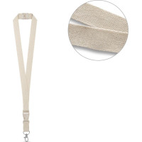 BALLINA. 100% cotton lanyard with metal carabiner