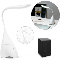 GRAHAME. Portable desk lamp with speaker and 5-hour battery life in recycled ABS (100% rABS)