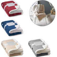 HEIDEN. Reversible fleece blanket (190 g/m²) with satin ribbon and personalised card