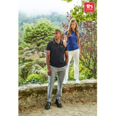Th Clothes® THC ROME. Men's Polo Shirt with contrast colour trim and buttons