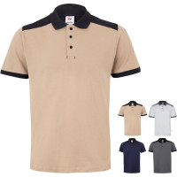 Velilla VL VELES. Two-tone stretch piqu&eacute; polo shirt (200g/m&sup2;) with short sleeves, in polyester (96%) and elastane (4%)