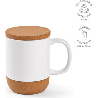 Ebro Mug Ceramic, Cork lid and base 380ml. Sublimation