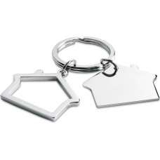 Metal key ring house shape