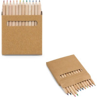 COLOURED. Pencil box with 12 coloured pencils